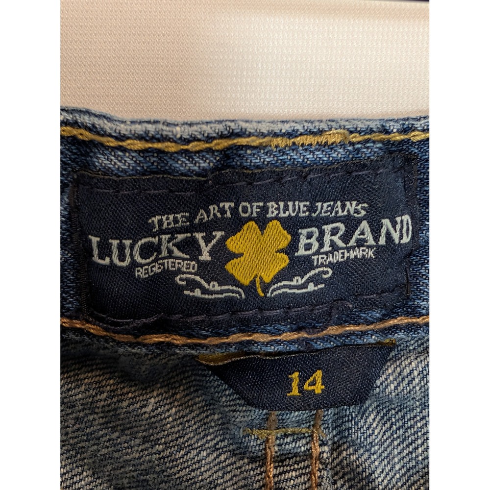Lucky Brand Billy Straight Boys Jeans Size 14 Medium Wash Blue Denim - Picture 2 of 7